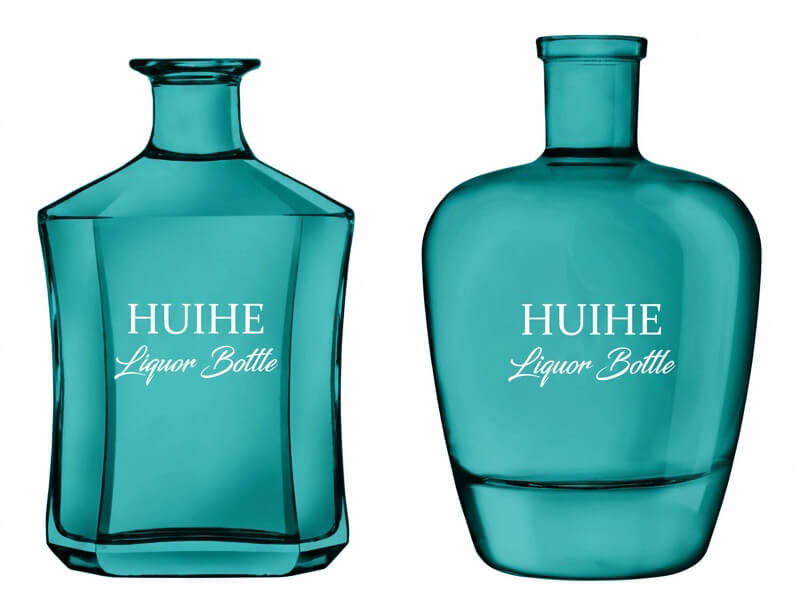 Blaugr&uuml;ne Glasflasche 02