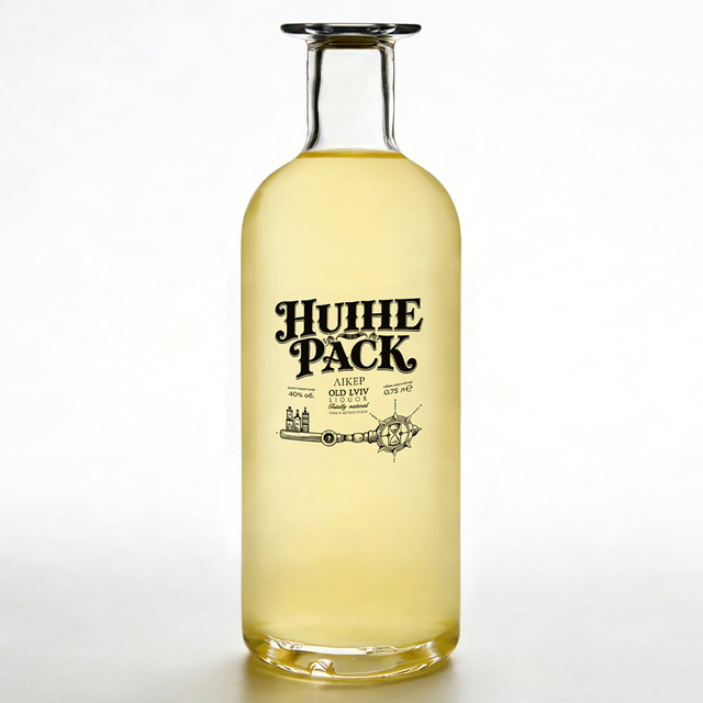 50 cl, 70 cl, 75 cl Glas-Oslo-Apothekenflasche mit Carnette-Hals