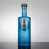 Erh&ouml;hte Buchstaben strukturierte Zylinderglasflasche Flasche
