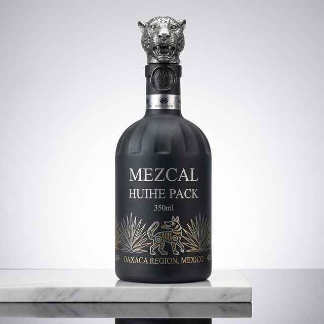 Knollenschulterzylinder 350 ml Clear Glass Spirituosenflasche