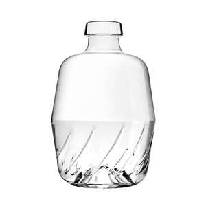 70-cl-Gerstenflasche aus Glas f&uuml;r Wodka, Rum, Gin, Tequila und Whiskey mit Carnette-Finish