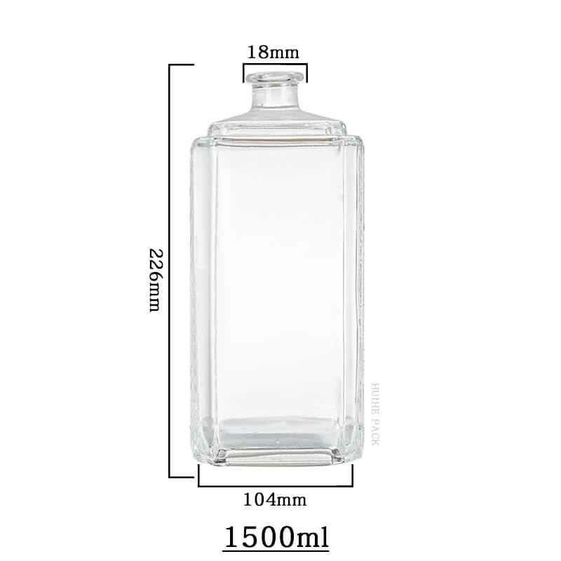 Multi -kantig rechteckige Spirituosenflasche Kapazit&auml;t