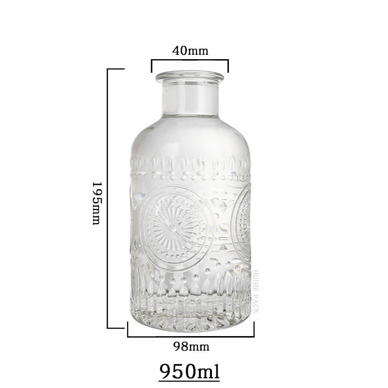 Floral thick neck Liquor Bottle-capacity Florale dicke Nackenflaschenkapazität Flaschenkapazität