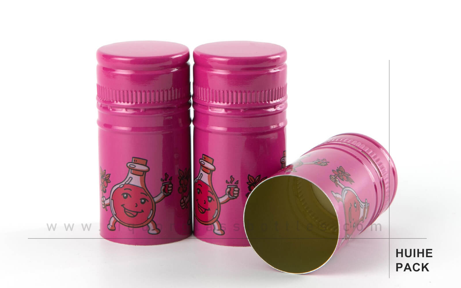 Rote ROPP-Schraubverschlüsse