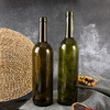 750 ml grüne Bordeaux-Weinflasche aus Glas mit T-Korken