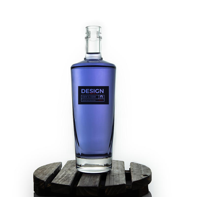 Runde transparente Kork -Deckel -Glas -Alkoholflasche