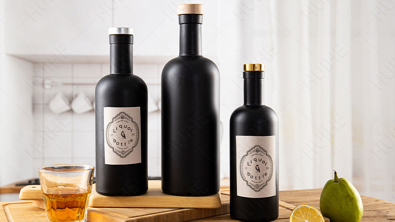 Klassische runde Schnapsflasche – Aspekt einer Schnapsflasche