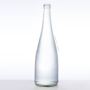 750 ml transparente Mineralwasser-Trinkflasche aus Glas