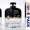 500 ml 700 ml mattschwarzes Design, quadratische Whiskyflasche aus Glas
