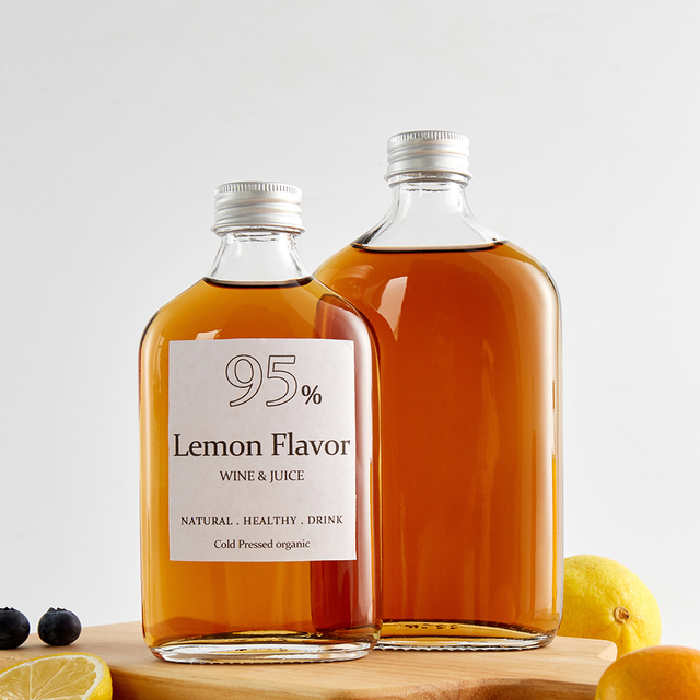 Klares Glas Flachflaschen Spirituosenflaschen