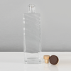 700 ml rechteckige Glasspirituosenflasche mit Korkkappe