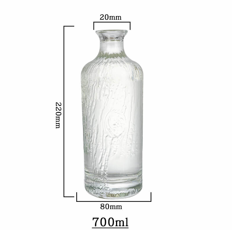 embosed water flow liquor bottle capacity ausgestrahlter Wasserstromflaschenflasche Kapazität