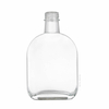 Oval Flat Clear Glass -Schnapsflasche mit Schraubenkappe