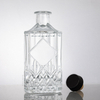 Winkelkanten Diamond-Muster quadratische Glas Liuqor Flasche