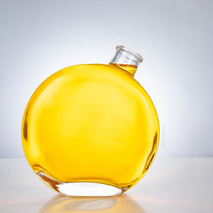 Einzigartiges Design sphärisch klare Glasgienflasche Flasche Flasche