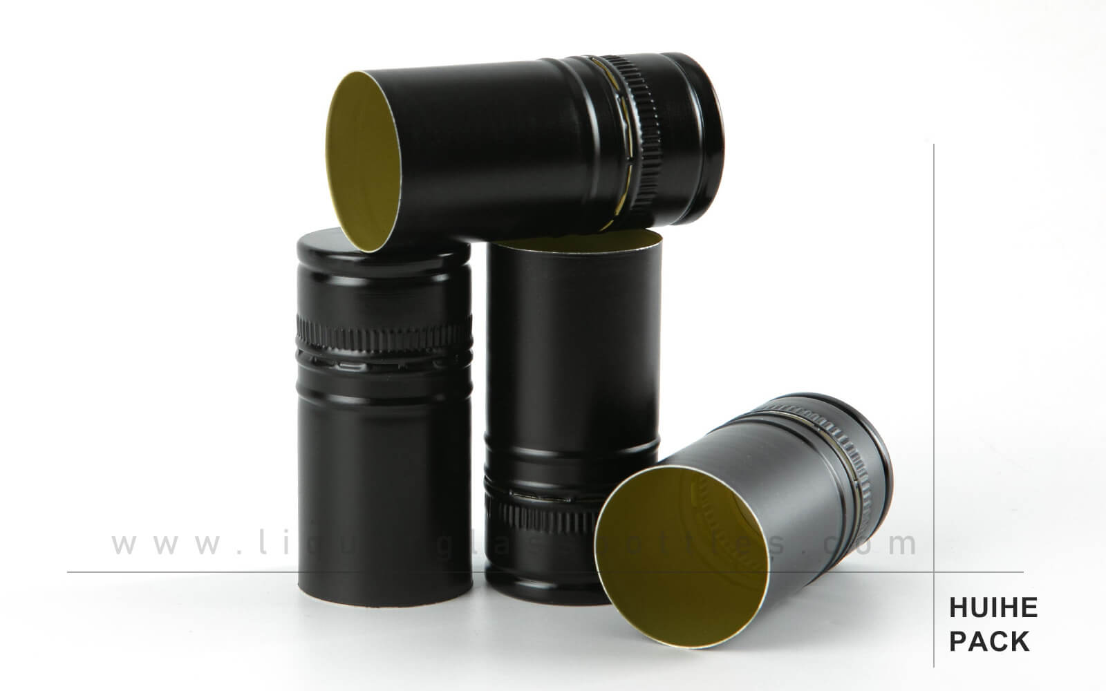 schwarze ROPP-Schraubverschlüsse