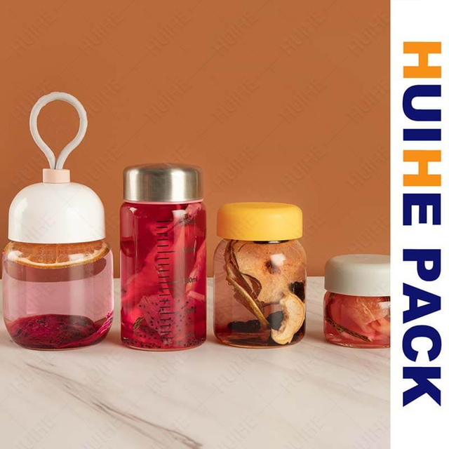 Mini-Wassertrinkflasche aus Borosilikatglas mit Schraubverschluss