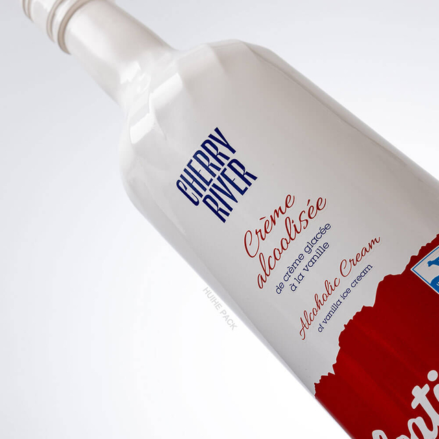 750 ml konisch geformte Opalglas-Wodka-Rum-Gin-Lik&ouml;r-Lik&ouml;rflasche