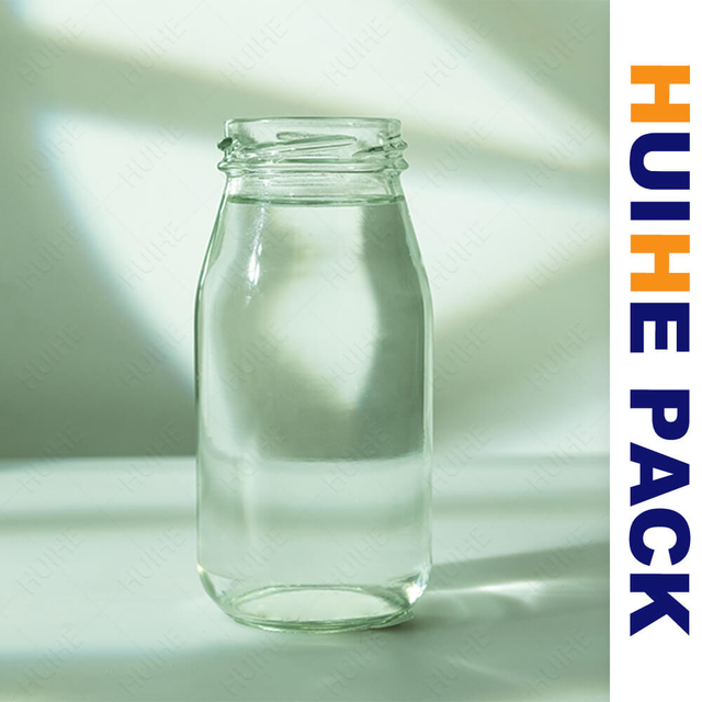 China Factory 215 ml Milchgetr&auml;nkeflasche aus Glas mit Schraubdeckel