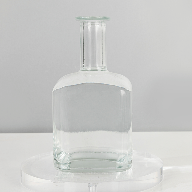 350 ml quadratischer langer Halsgla -Spirituosenflasche mit Korkkappe