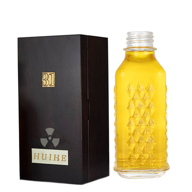 650 ml geprägter Muster der diamantartigen Glasfluseflasche