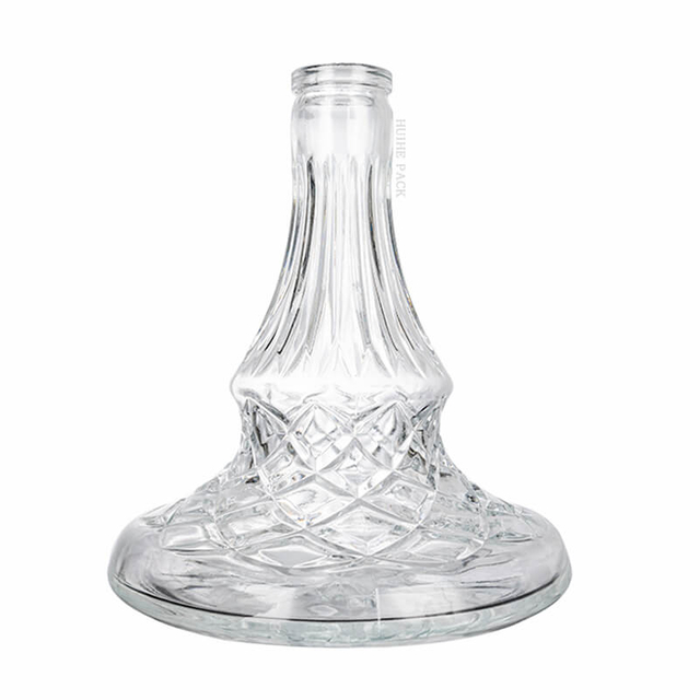 Breite Bodenflaschenflasche mit einem Diamant - gemustert