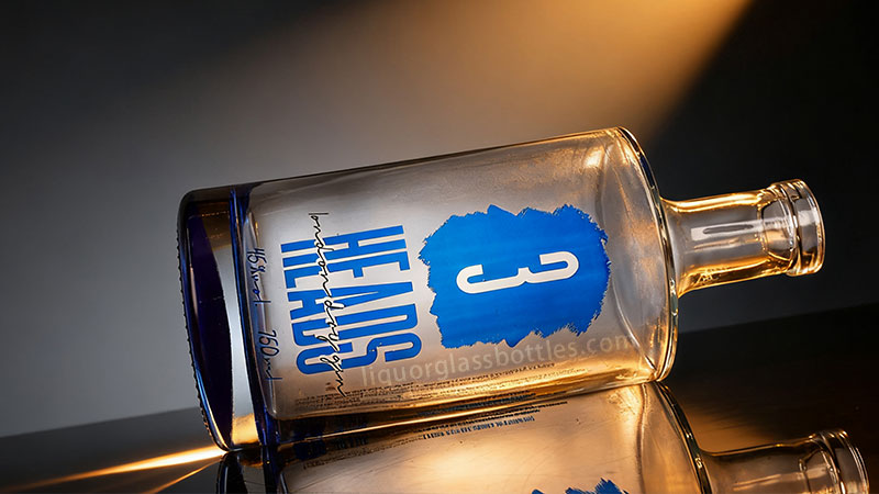 Wodka vs. Whiskey-Glas-Whisky-Flasche