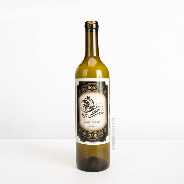 75CL große, runde, leichte Bordeaux-Weinglasflasche