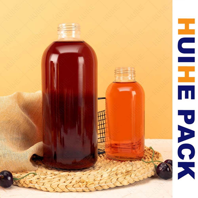 350 ml 1000 ml Weithals-Kombucha-Glastrinkflasche mit individuellem Deckel