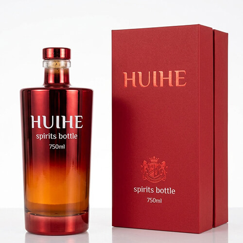 Rote Schnapsflasche zu verkaufen