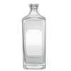 1000 ml gepr&auml;gte quadratische Glasflasche Flasche