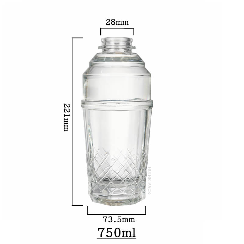 Cocktail Shaker liquor bottle-capacity Cocktail Shaker Spirituosenflaschenkapazität