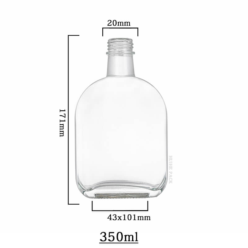 oval flat liquor bottle-capacity ovale Flatflaschenkapazität flacher Spirituosen