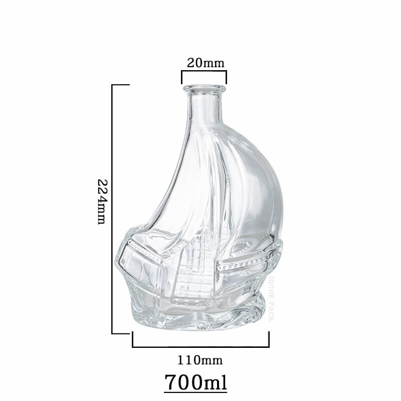 Sailing Ship Liquor Bottle-capacity Flaschenkapazität von Segelschiffen Spirituosen
