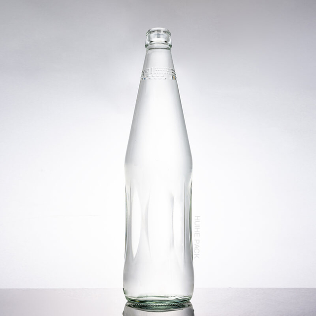 875 ml Klarglas-Orangen-Apfelsaftflasche mit Kronkorken