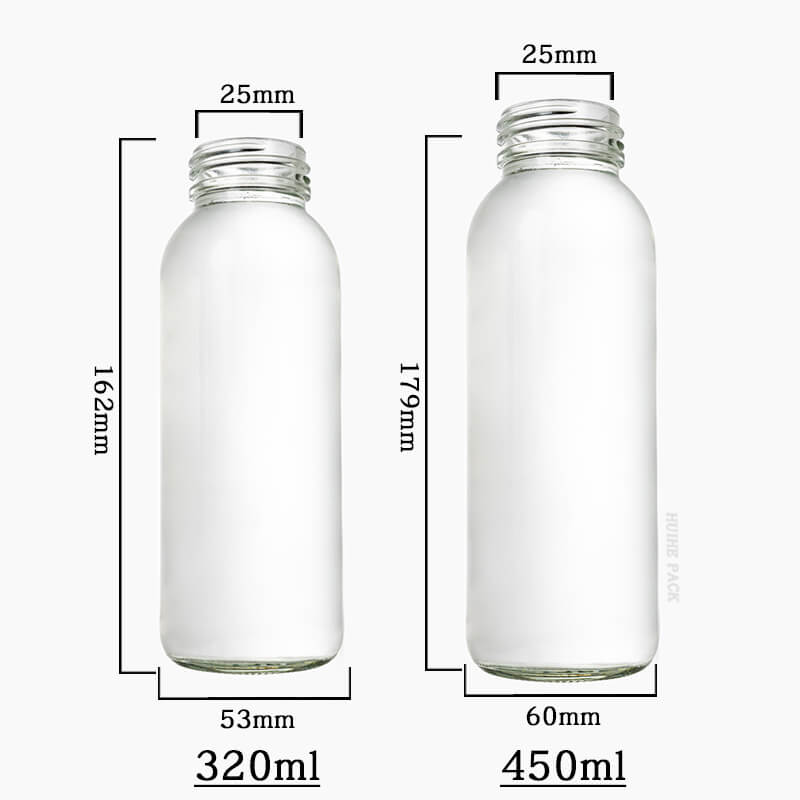 320ml 450ml glass beverage bottle wide mouth (18) 320 ml 450 ml Glasgetränkeflasche mit breiter Öffnung (18)