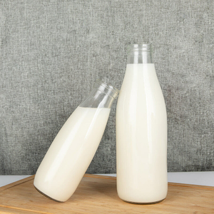 Gro&szlig;zylindrische Milchflasche aus Glas in Lebensmittelqualit&auml;t f&uuml;r Milchtee-Joghurt