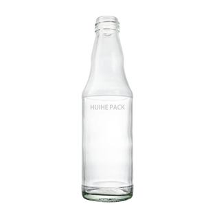 Hochwertige 270-ml-Trinkflasche aus transparentem Glas mit Schraubverschluss