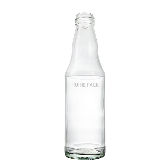Hochwertige 270-ml-Trinkflasche aus transparentem Glas mit Schraubverschluss