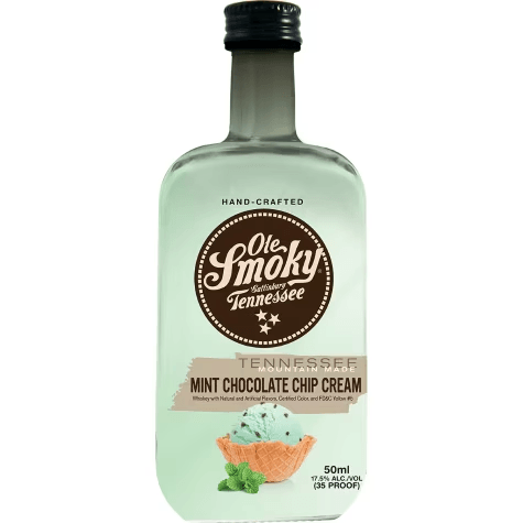 50 ml Ole Smoky Mint Chocolate Chip Whiskey Cream-Flasche