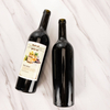 Bordolese-Conica-Weinglasflasche mit individuellem Etikett in dunkler Farbe