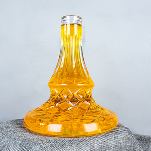 Breite Bodenflaschenflasche mit einem Diamant - gemustert