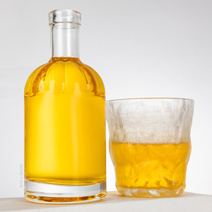 Knollenschulterzylinder 350 ml Clear Glass Spirituosenflasche