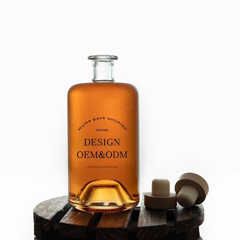 Runde Kr&auml;uterglasflasche Flasche