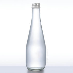 Gro&szlig;e 330-ml-Wassertrinkflasche aus Glas mit Schraubdeckel, BPA-frei 