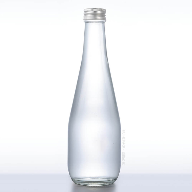 Große 330-ml-Wassertrinkflasche aus Glas mit Schraubdeckel, BPA-frei 