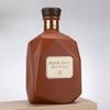 Benutzerdefinierte 750 ml einzigartige geometrische unregelm&auml;&szlig;ige mattbraune schwarze Spirituosenflasche