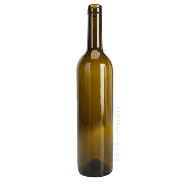 Longneck 75cl olivgrüne Bordolese-Medium-Rotweinglasflasche