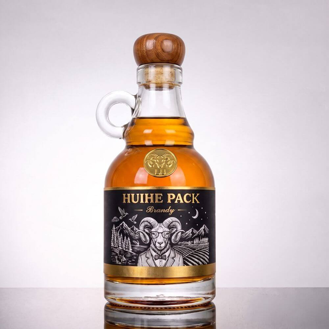 500 ml Mondschein Kr&uuml;ge Spirituosenflasche mit ma&szlig;geschneidertem Korken