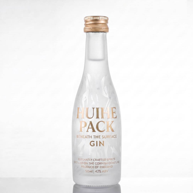 50 ml runde Mini-Tequila-Flaschen aus klarem Flintglas